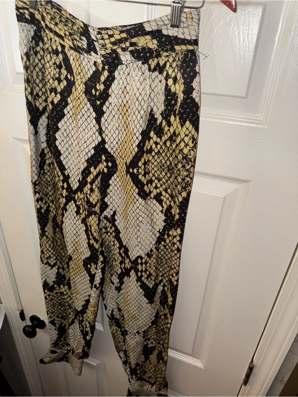 Zara ZW Collection Animal Print Trousers worn by CAT DEELEY  NWOT